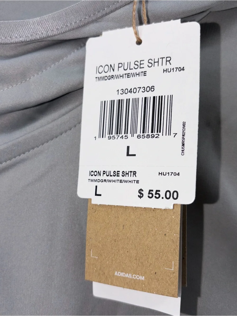 Adidas Mens Hoodie Shirt - Thin Size Large‎ NWT,  $55 Retail - Icon Pulse, Gray